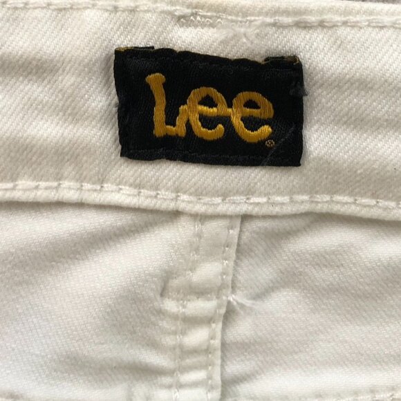 Lee Women Jeans Size 30 Medium White Denim Stretch High-Rise Skinny Ankle Casual - Picture 3 of 16